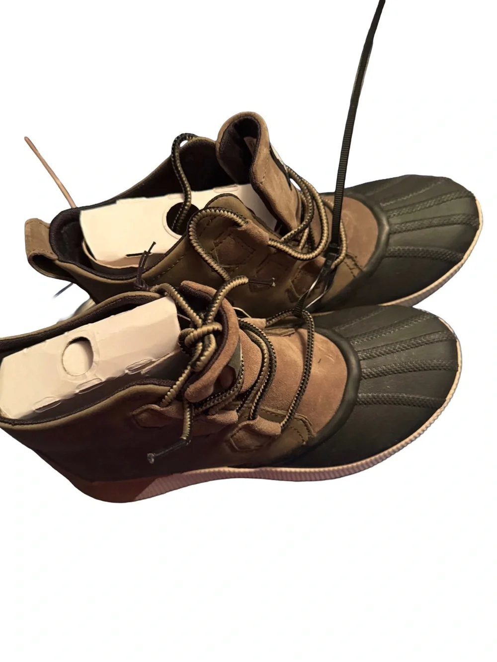 Sorel Brown and Black Lace-Up Women's Winter Duck Boots